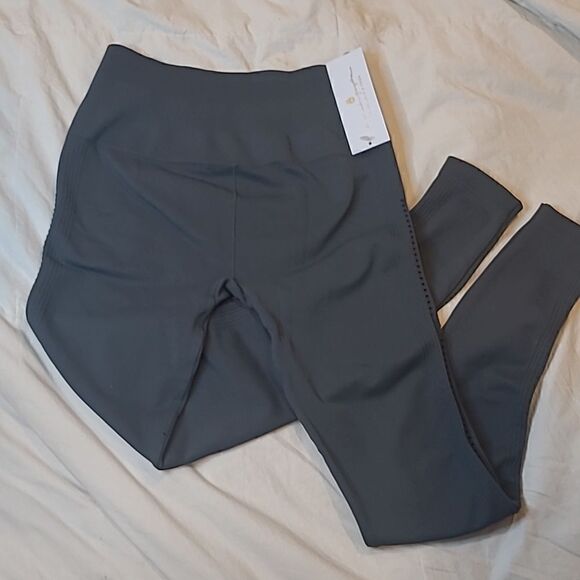 🎁Spiritual Gangster NUX legging blue Contrast ribbing sz M - Picture 7 of 7